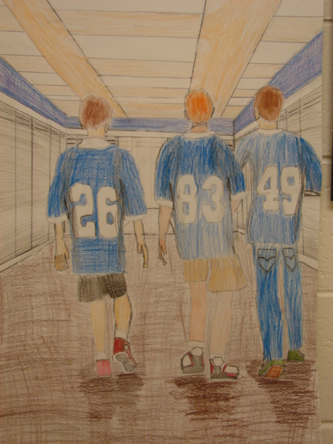 Picture 1 - Boys wearing jerseys in school hall